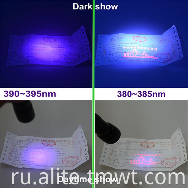 395NM100 LED 6 AA БАСКОВАННЫЙ ФЛЕКТОР УФ-фиолетового фонарика для проверки банкноты, флуоресценции, обнаружения против Counterfeiting